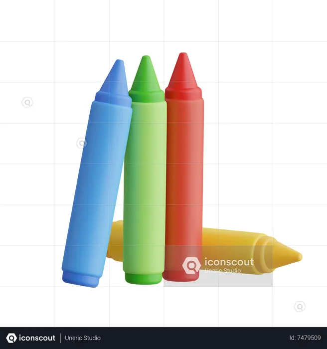 Crayon 3D Icon Download In PNG, OBJ Or Blend Format, 51% OFF