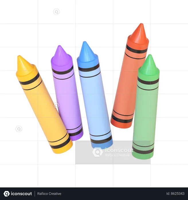 Crayons de couleur  3D Icon