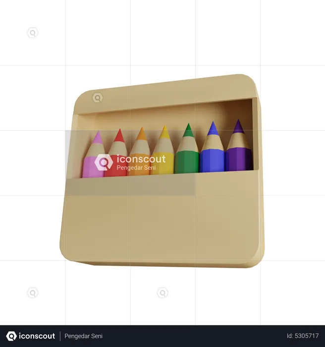 Crayons de couleur  3D Icon