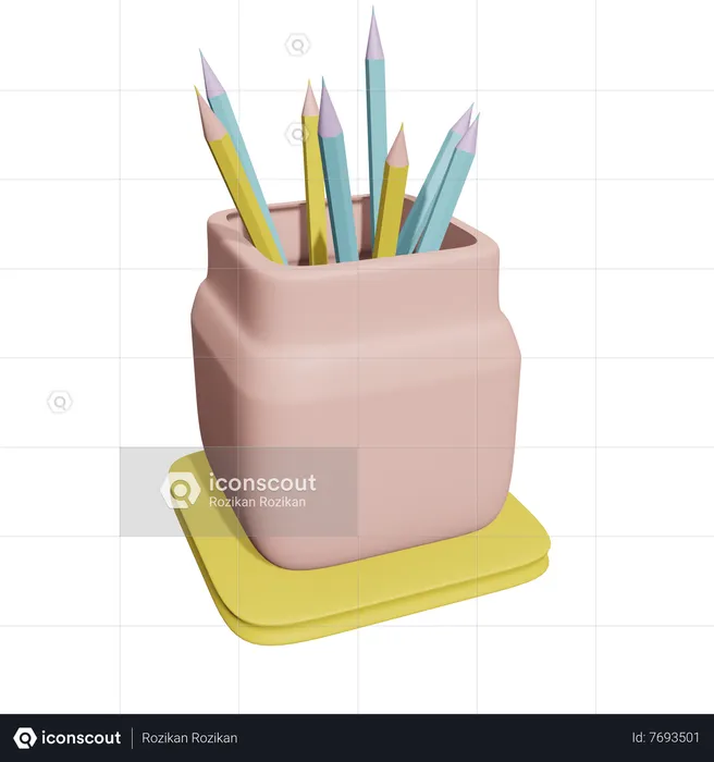 Crayons de couleur  3D Icon