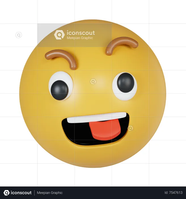 Crazy Emoji 3D Icon