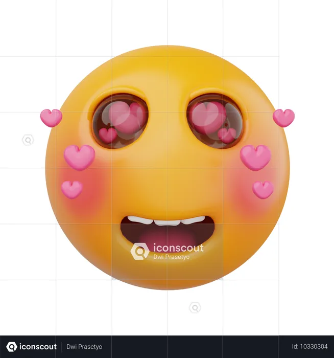 미친 사랑 Emoji 3D Icon