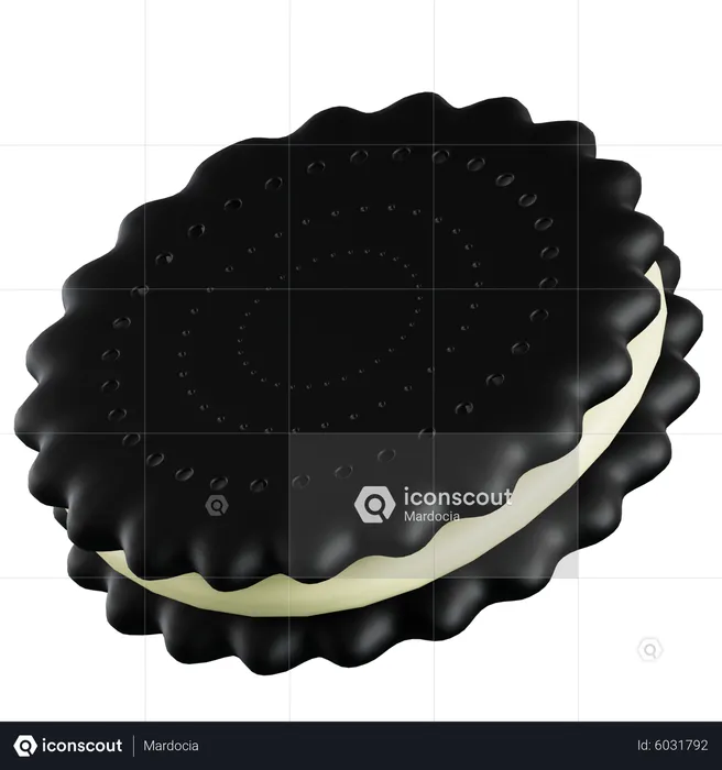 Cream Biscuit  3D Icon