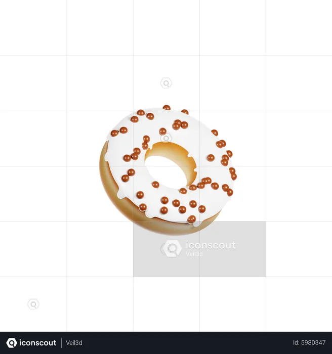 Cream Donut  3D Icon