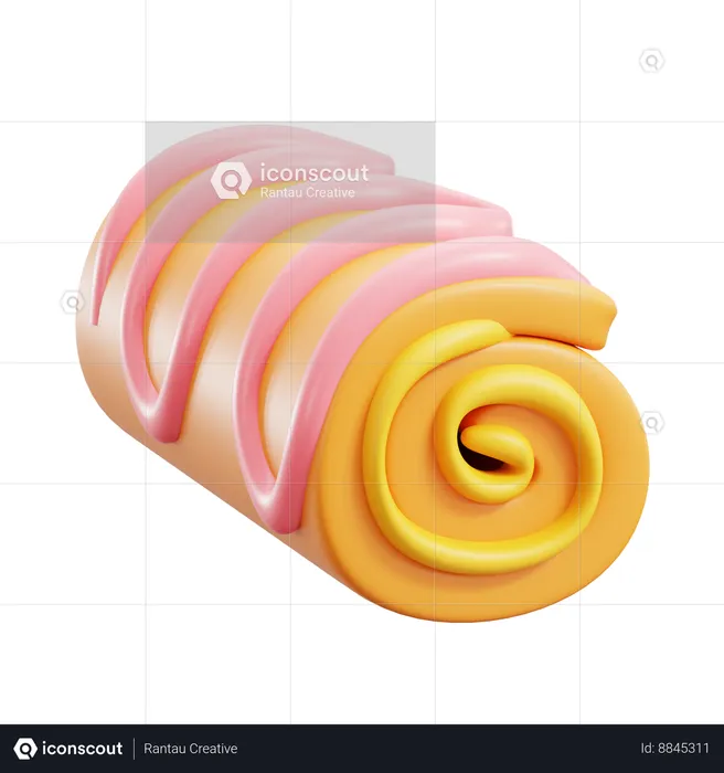 Cream Roll  3D Icon