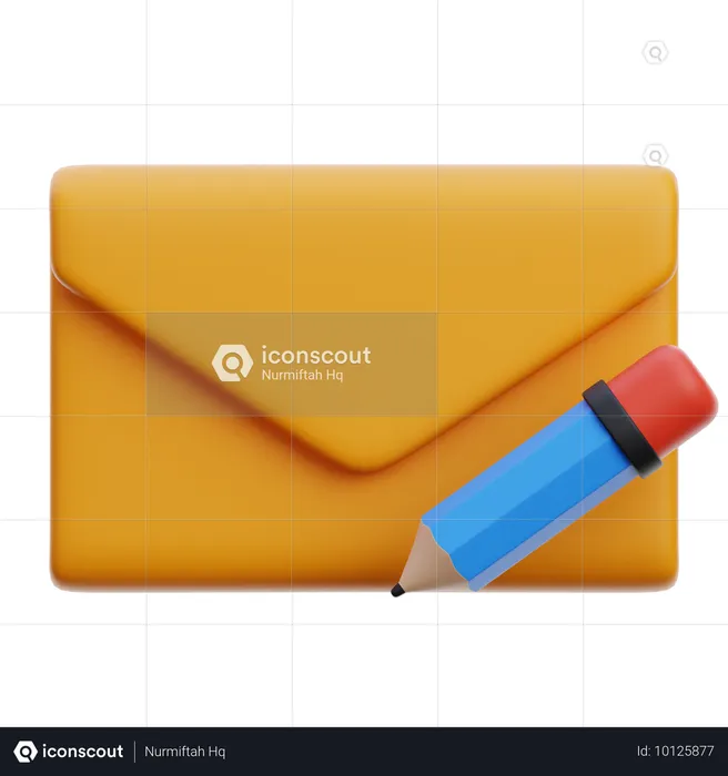 Create Email Document  3D Icon