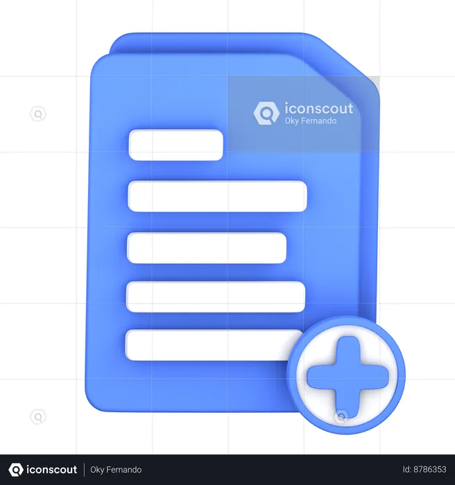 Create New File  3D Icon