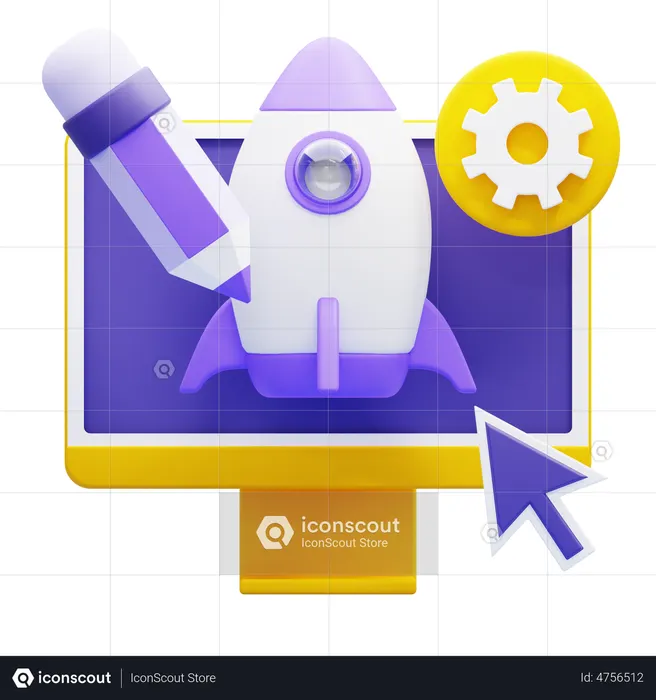 Creative Business Startup  3D Icon