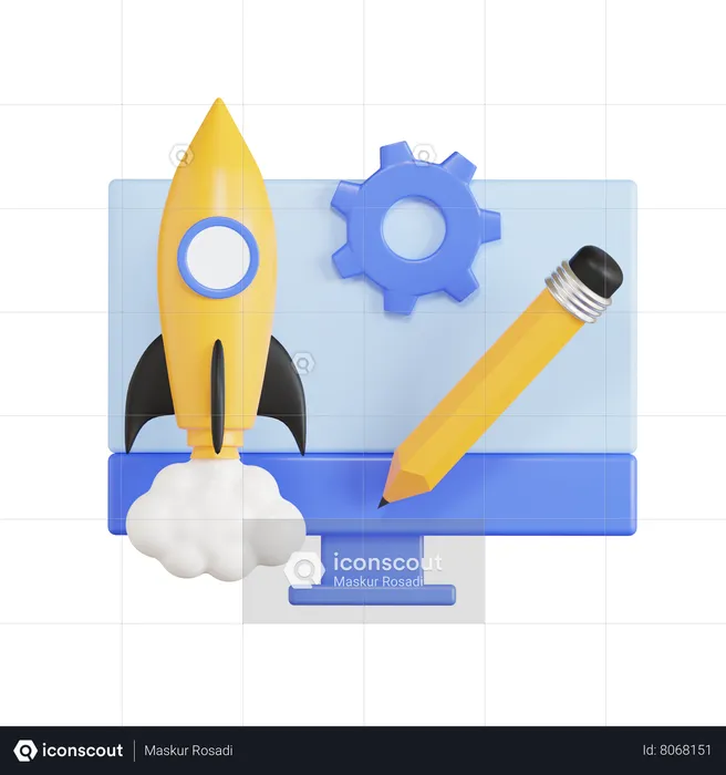 Creative Business Startup  3D Icon