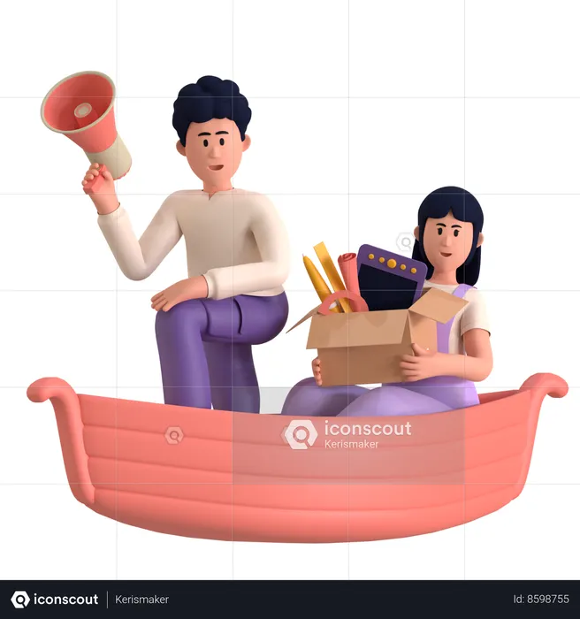 Creative Director Working Together  3D Illustration