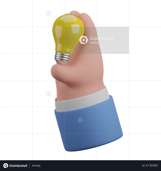 Creative Idea hand gesture  3D Icon