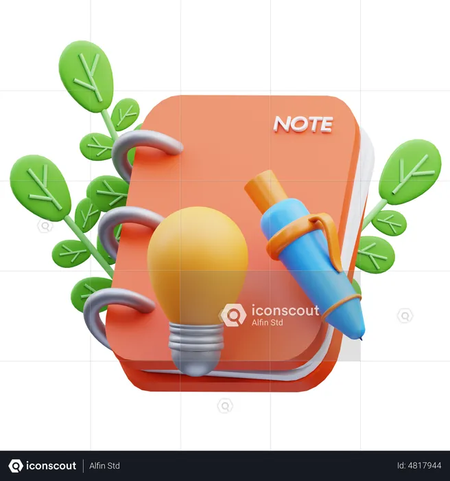 Creative Note  3D Icon
