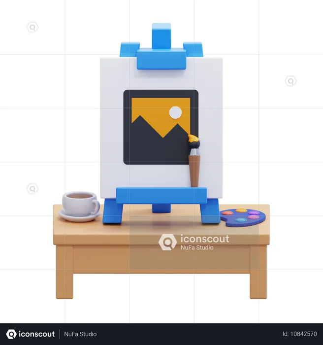 창의적인 작업 공간  3D Icon