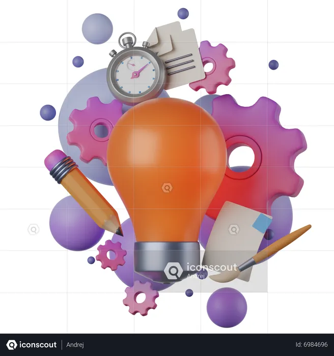 Creativity Process  3D Icon