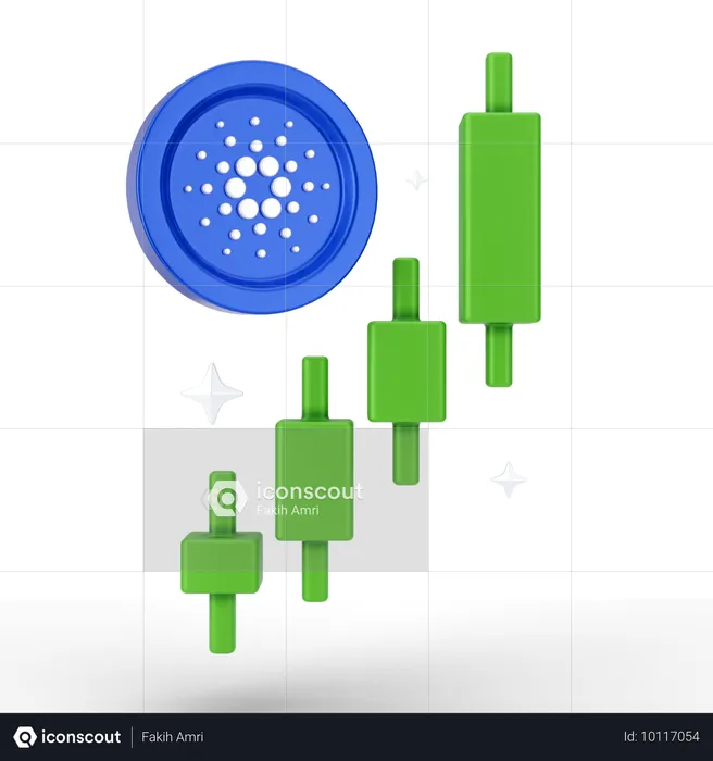 Crecimiento de cardano  3D Icon