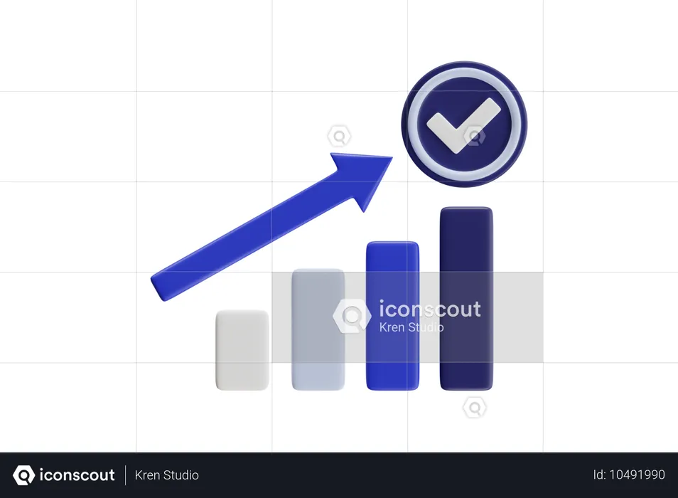 Crecimiento controlado  3D Icon