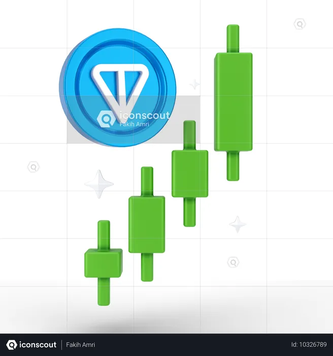 Crecimiento de la moneda de tonelada  3D Icon