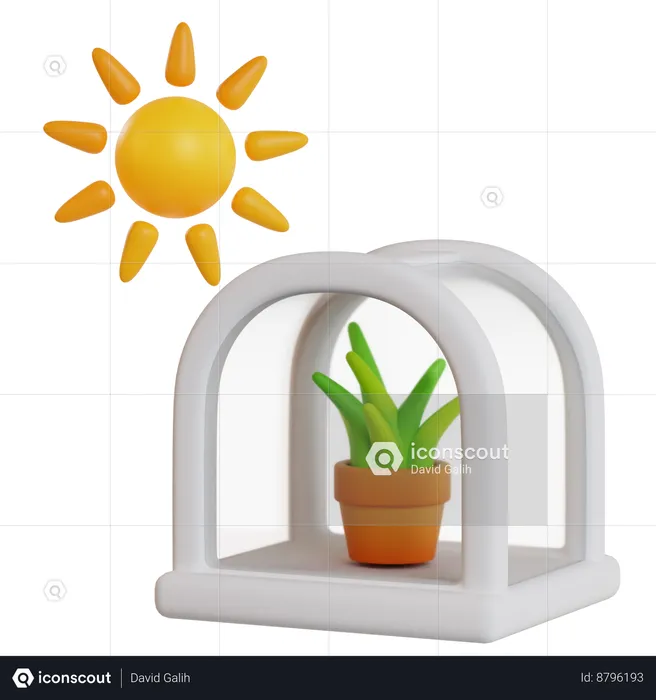 Crecimiento de plantas de invernadero  3D Icon