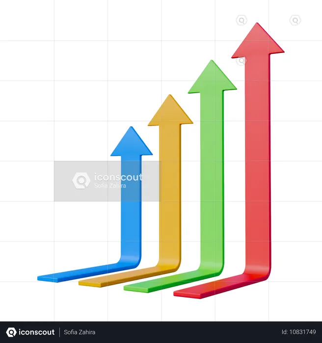 El crecimiento del negocio  3D Icon