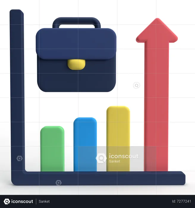 El crecimiento del negocio  3D Icon