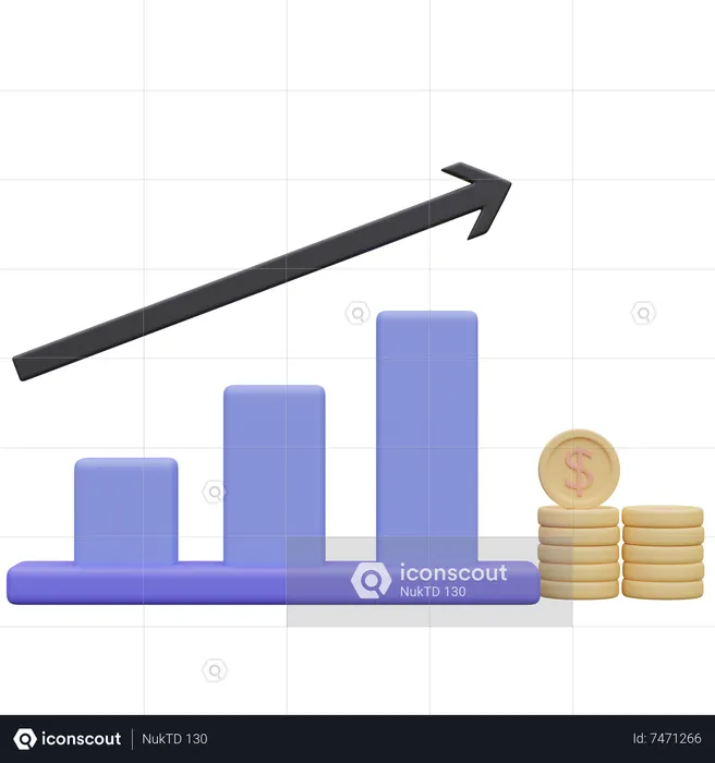 El crecimiento del negocio  3D Icon