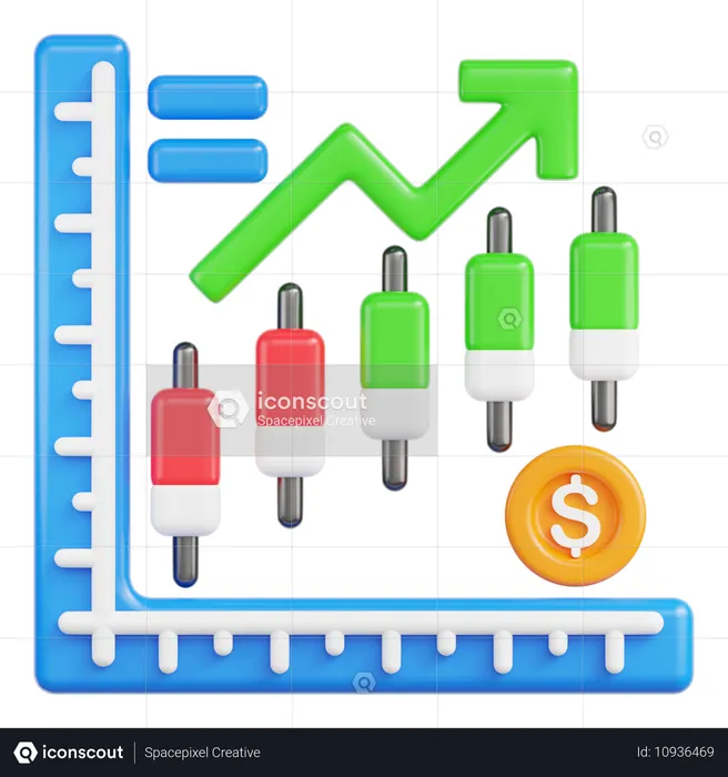 Crecimiento financiero  3D Icon