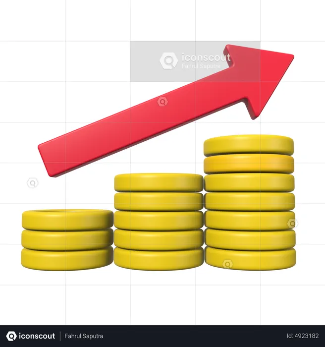 Crecimiento financiero  3D Icon