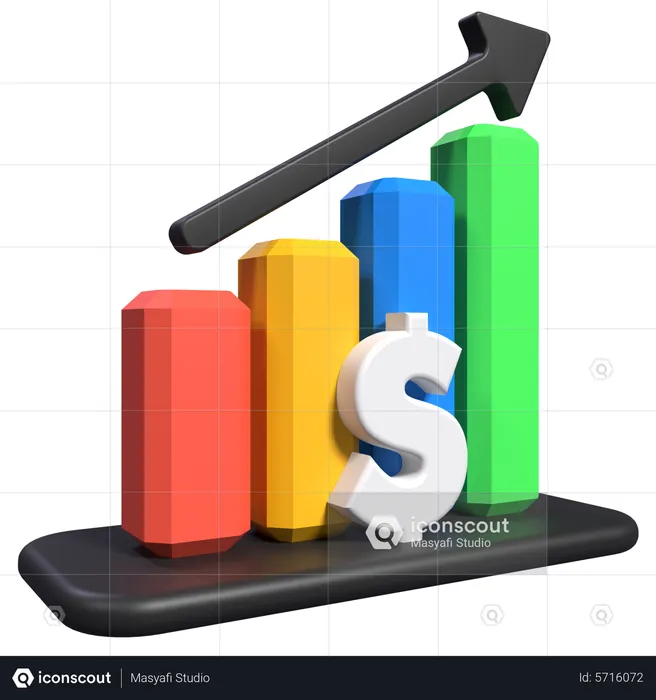 Crecimiento financiero  3D Icon