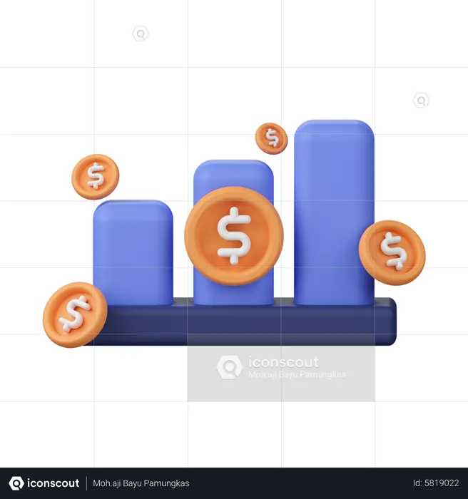 Crecimiento financiero  3D Icon