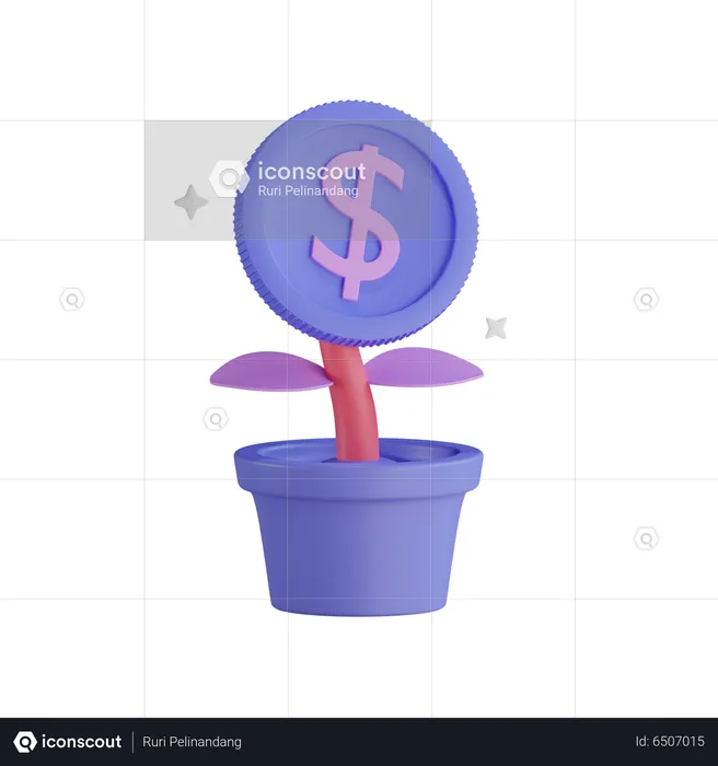 Crecimiento financiero  3D Icon