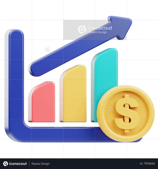 Crecimiento financiero  3D Icon