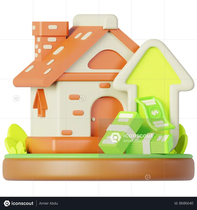 Crecimiento de la propiedad  3D Icon