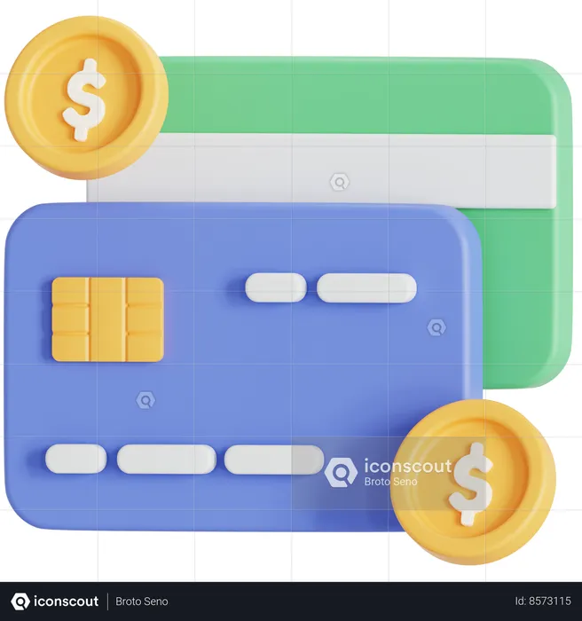 Credit and debit card  3D Icon