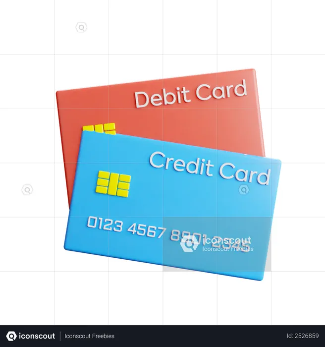 Credit and Debit Card  3D Illustration