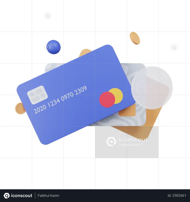 Credit Card  3D Illustration