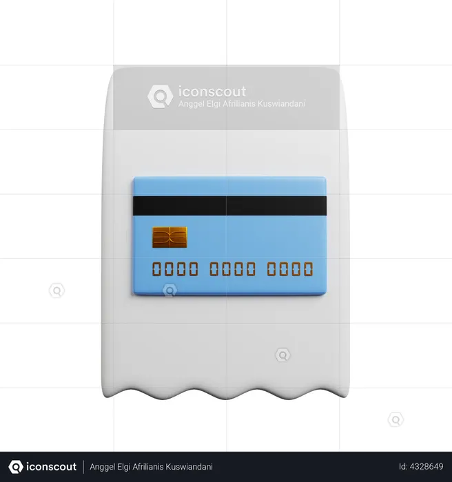 Credit Card Bill  3D Icon