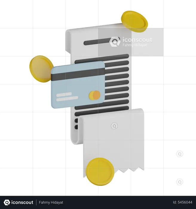 Credit Card Bill  3D Icon