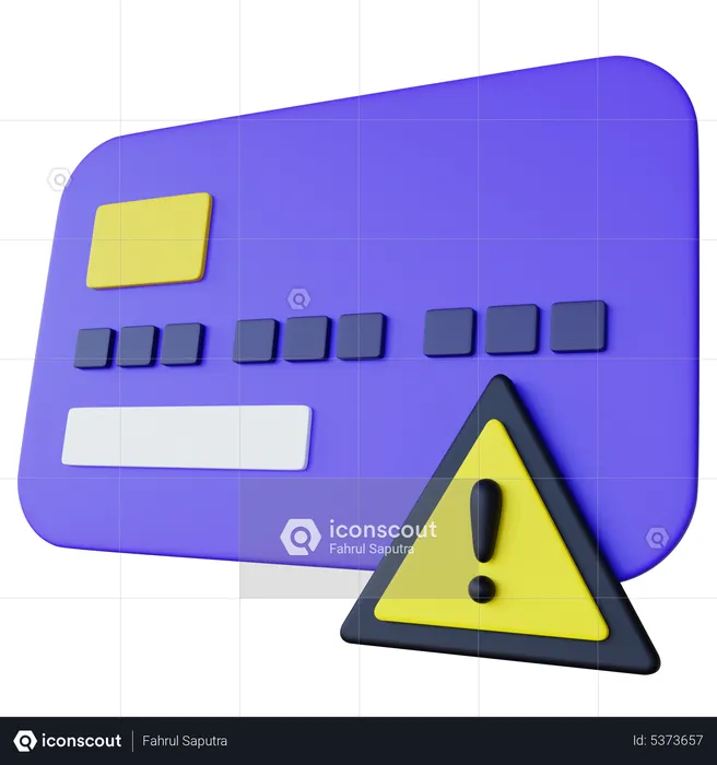 Credit Card Error  3D Icon