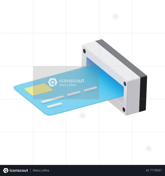 Credit Card Insert  3D Icon