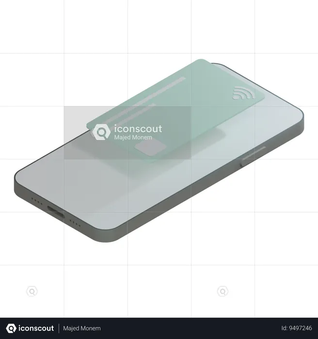 Credit Card MintGreen  3D Icon