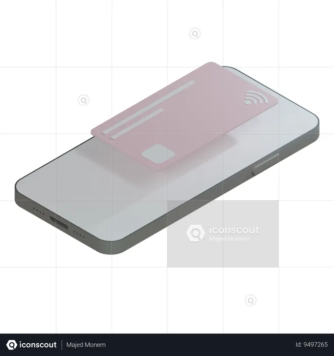 Credit Card Pink  3D Icon