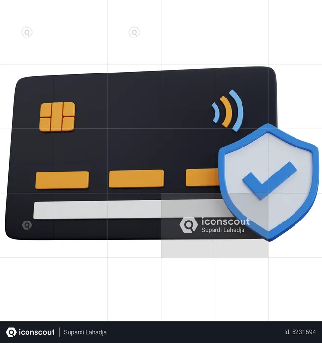 Credit Card Protection  3D Icon