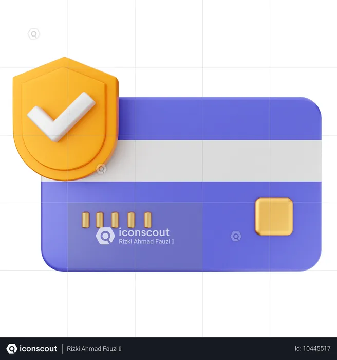 Credit Card Secure  3D Icon