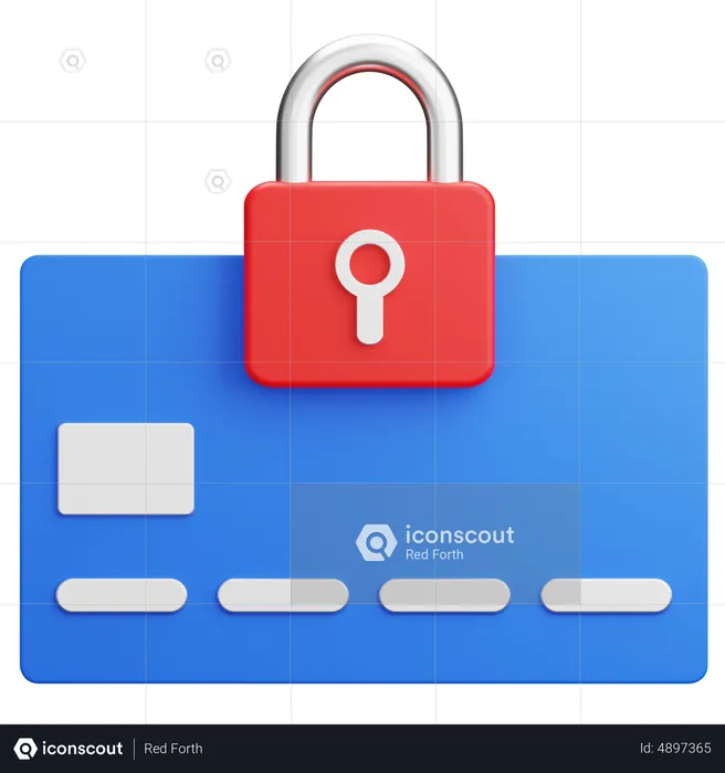 Credit Card Security  3D Icon