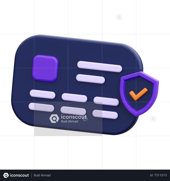 Credit Card Security  3D Icon