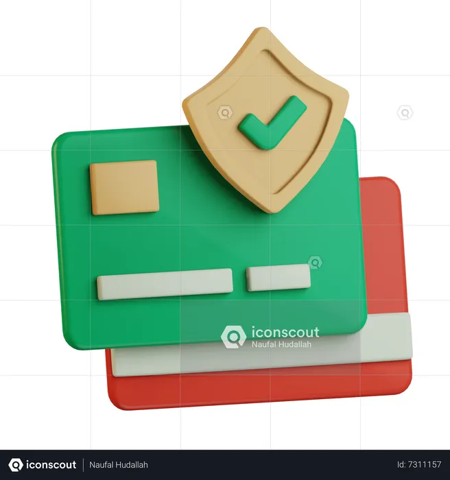 Credit Card Security  3D Icon