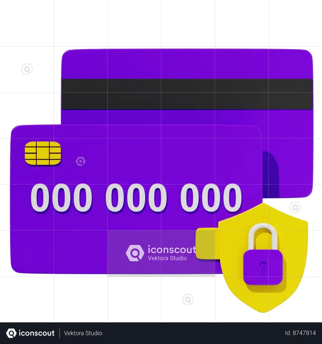 Credit Card Security  3D Icon