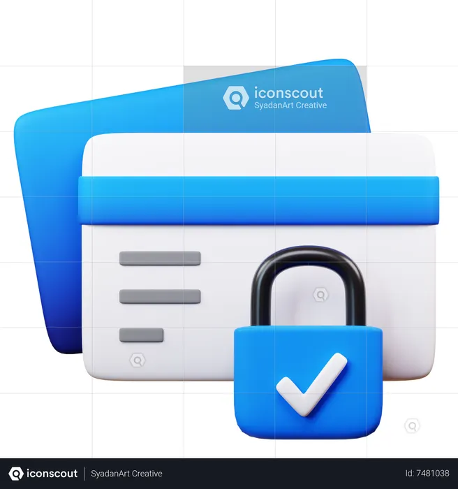Credit Card Security  3D Icon