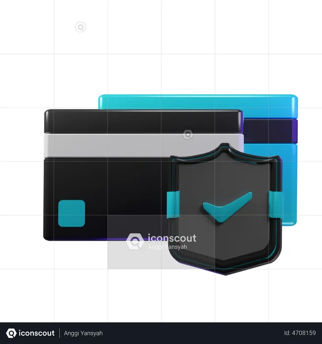 Credit Card Security  3D Illustration