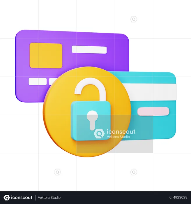 Credit Card Security  3D Icon